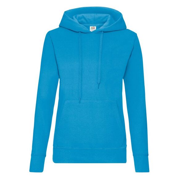 Fruit of the Loom Sweaters - Fruit of the Loom Womens/Ladies Classic Hoodie / Azure Blue